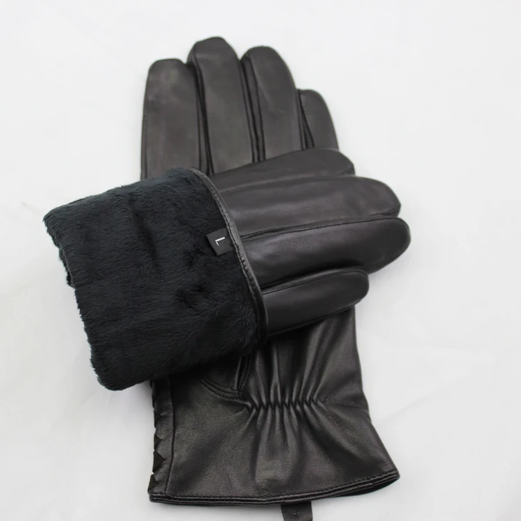2017 Hot sale product 100% lamb skin keep warm motorcycle leather glove