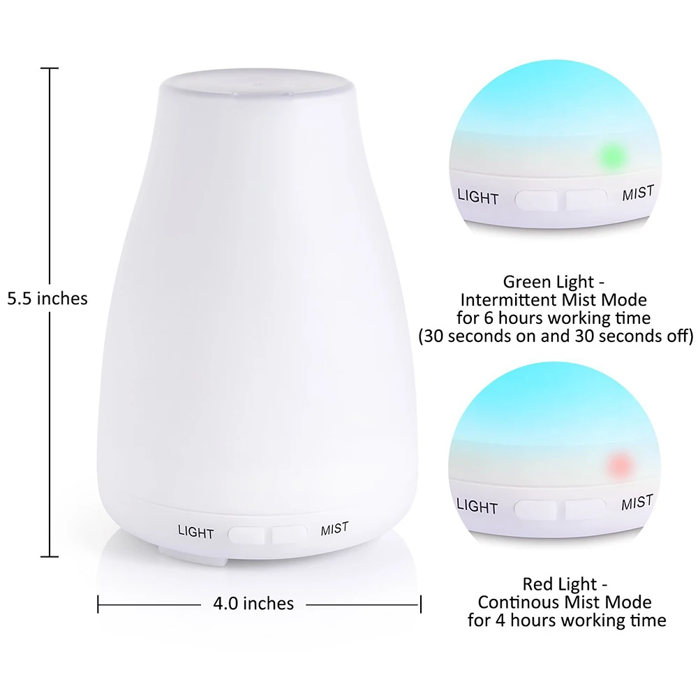 200ml Ultrasonic Essential Oil Aroma Aromatherapy Humidifier Air