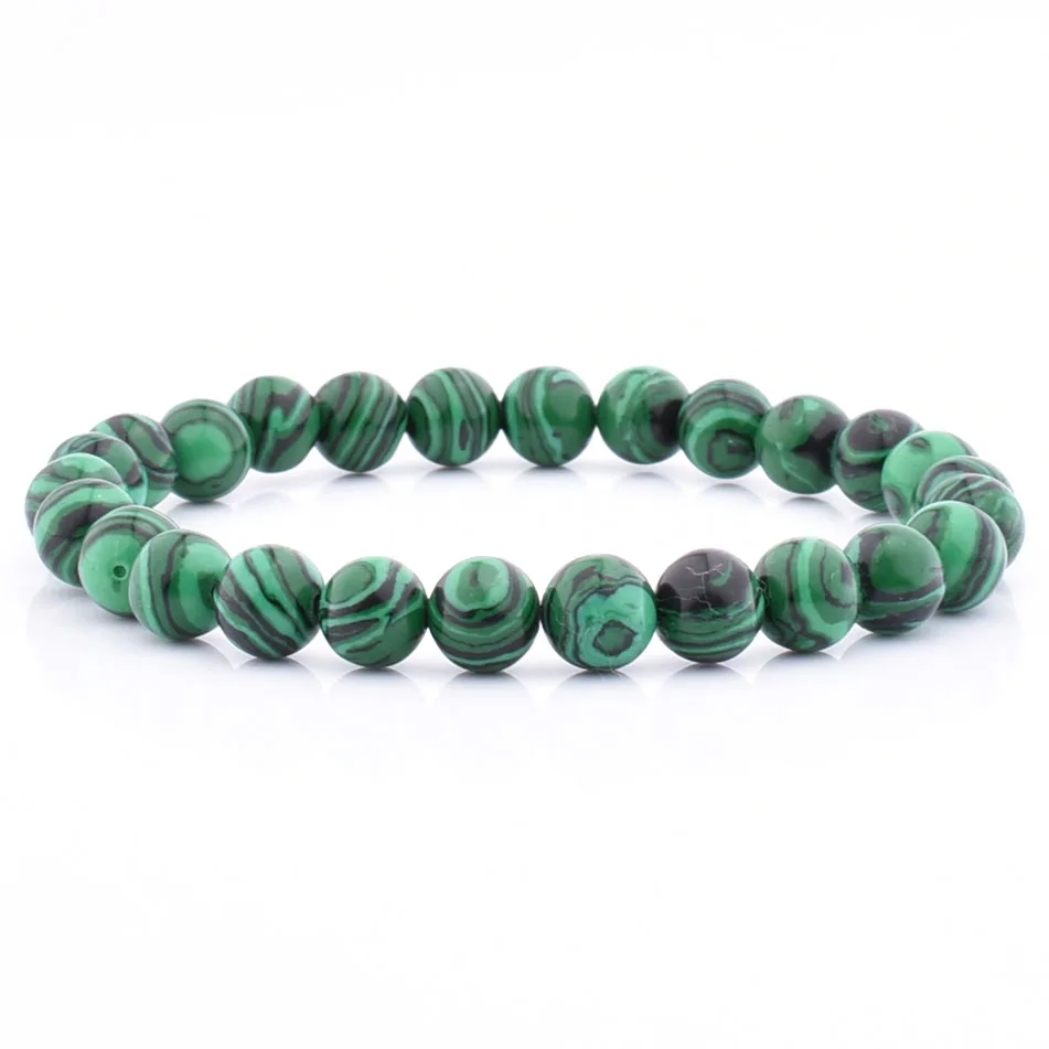 Newest Gemstone Design Pure Snowflake Stone Bead Bracelet For Christmas Gift