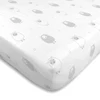 Amazon best sale 100% jersey cotton comfortable antibacterial children kids babies cartoon fitted crib bed sheets