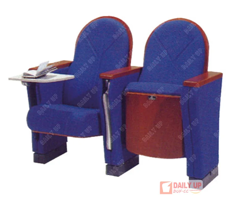 Folding Writing Chair of Student Portable Theater Seating with Wood Back Quality Number Waiting System for Sale