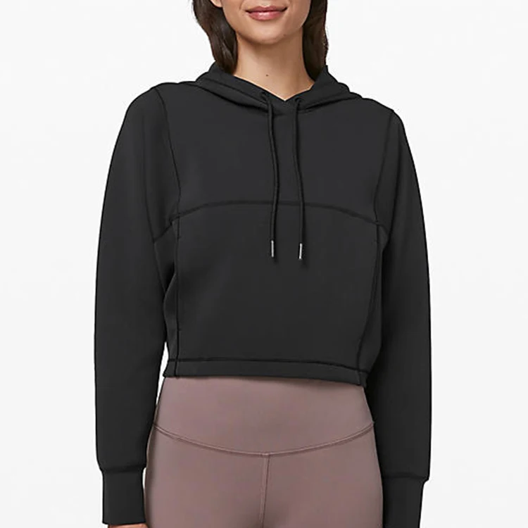 crop gym hoodie