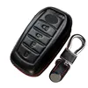 Smart 4 Buttons Leather Key fob Holder Case Chain Cover Perfect FIT For MIRAI Fortuner RAV4 Highlander Crown