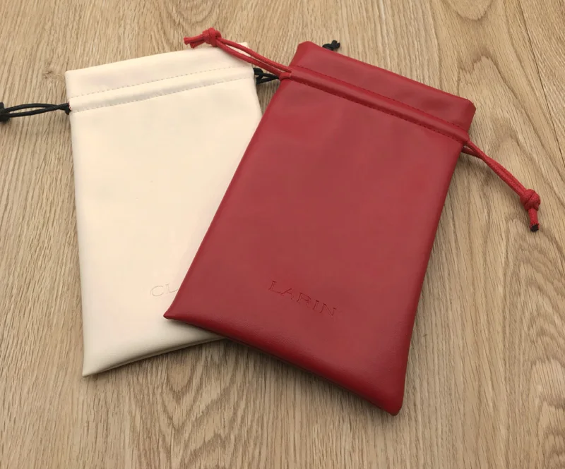 Black PU Leather pouch Bag designer handbags leather purse