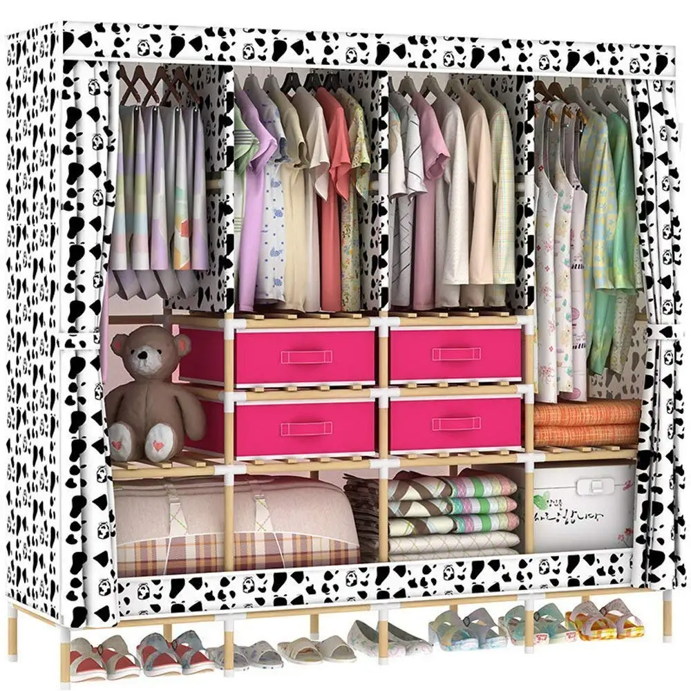 Buy Hhaini Huge Wooden Portable Closet 4 Rods Bedroom