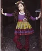 customized design girls clothing set adorable striped ruffle icing legging winter set children's fall remake outfits