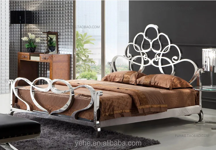 stainless steel venus bed,super king size bed,royal furniture sofa  bed,luxury bedroom set,designer bed,rb02 - buy designer stainless steel  bed,steel
