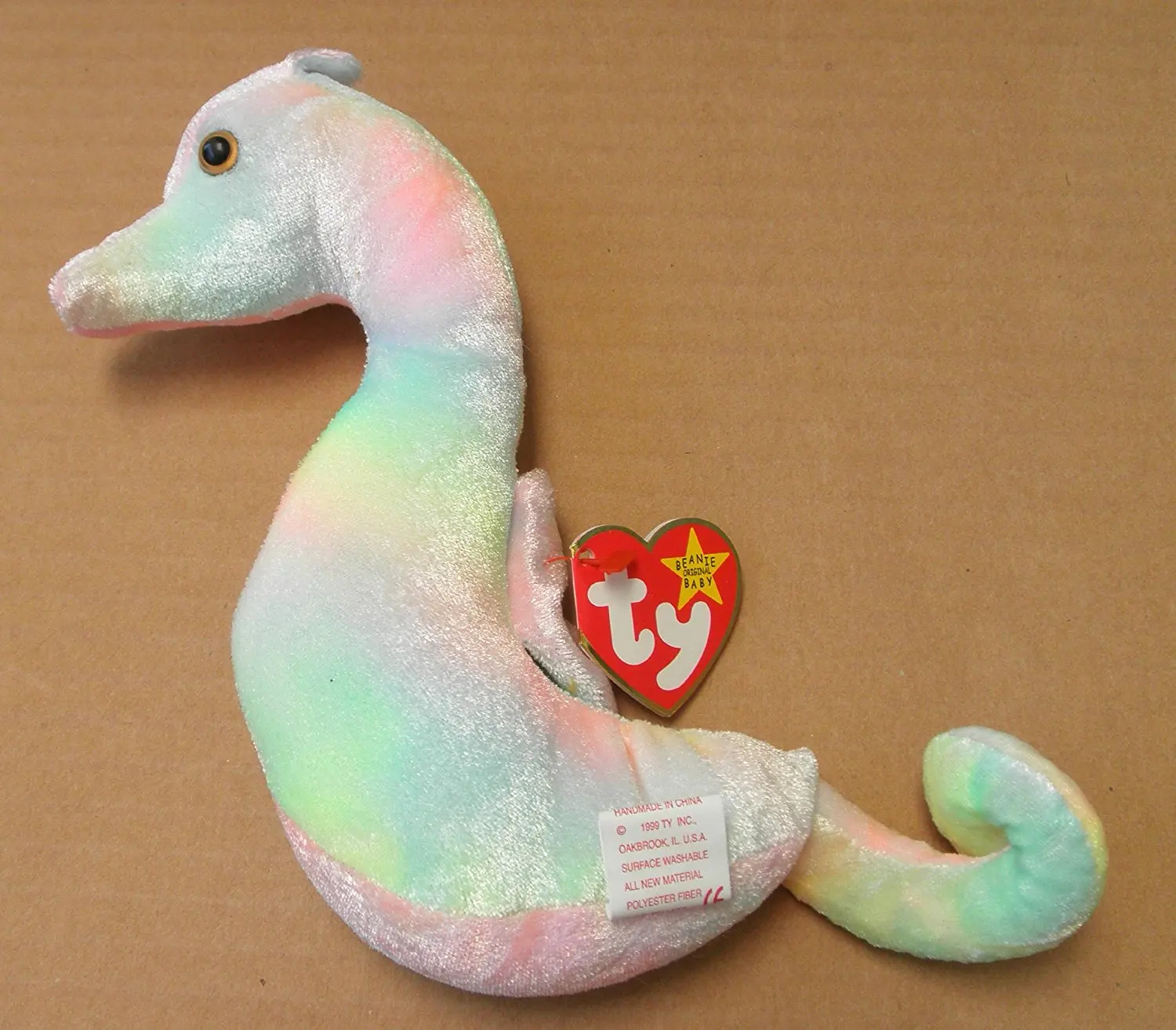 rainbow seahorse beanie baby