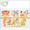 Customize Wooden cartoon 3d jigsaw puzzle cube for children and adult