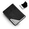Personalized business card holder leather aluminum metal name card case box for men woman