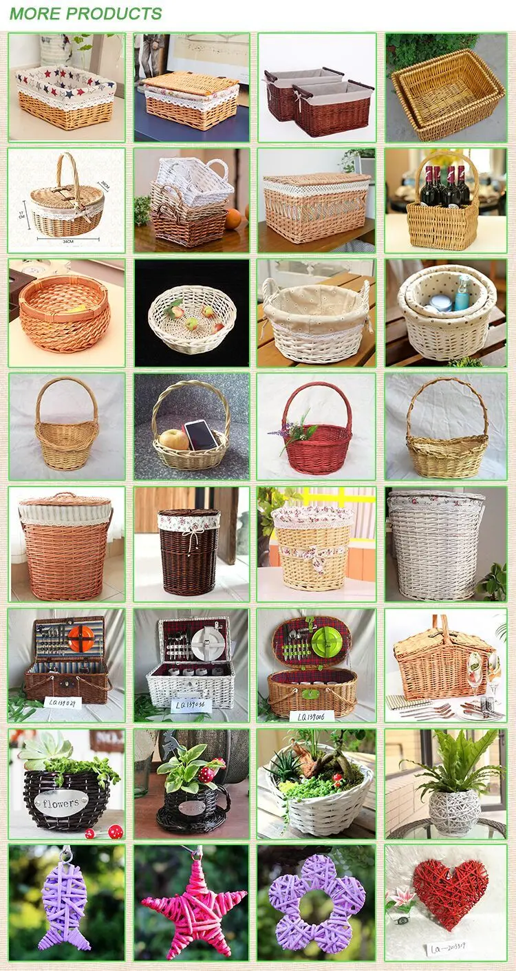 Wholesale Sea Grass Baskets With Handle Straw Woven Baskets For Planter