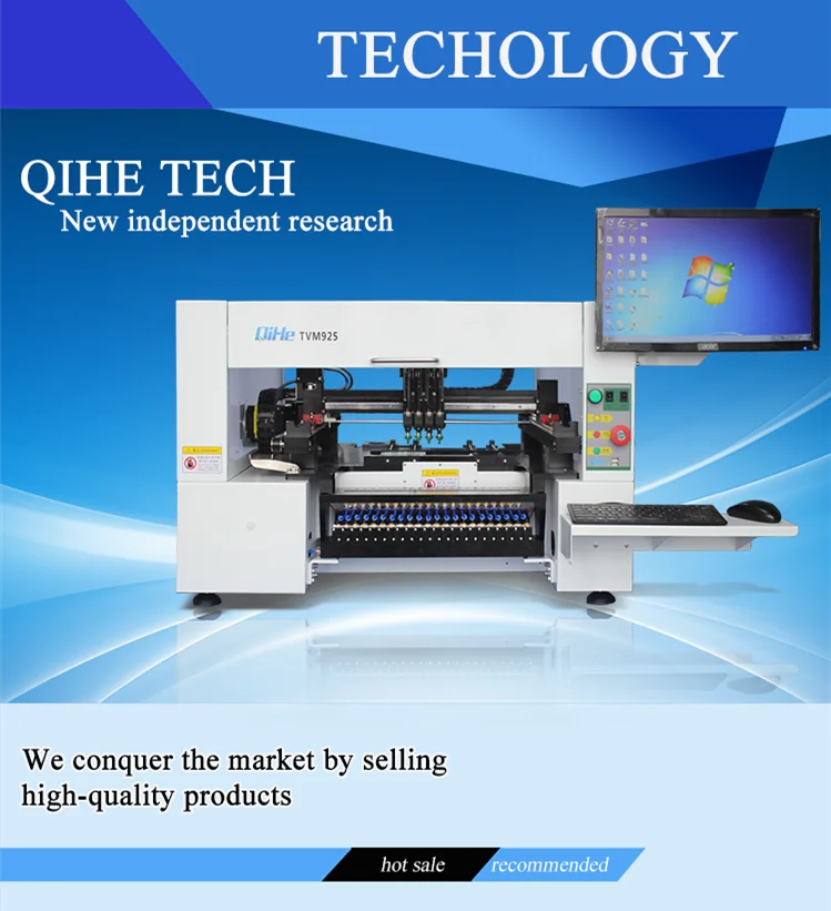 Qihe New Design Tvm925 Manual 39 Feeders 6 Cameras Benchtop Pick