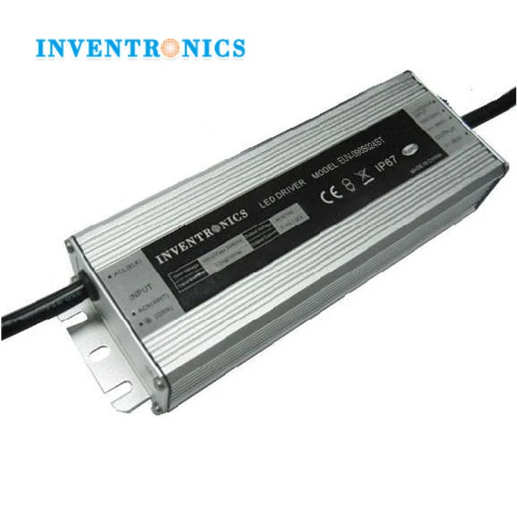 Inventronics Constant Voltage LED Power Supply 80Watt 96W 100W 24V 36Vdc 48V 54V IP67 Waterproof LED Driver