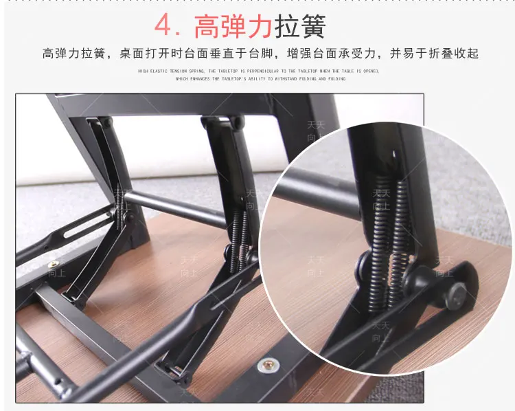 Cheap Folding Table for Event Banquet Table with Different Size Metal Frame Wood Portable Table