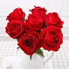 Single Stem Fabric Flower Artificial Potted Rose Flower for Centerpiece