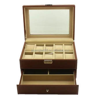 Luxury Handmade 10 Slots Wooden Watch Display Storage Box With Luxury Handmade 10 Slots Wooden Watch