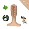 2019 EU patent dog supplies New Color Meat Light Brown Dog toothbrush stick 100 natural rubber
