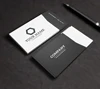 stylish black design company calling card with custom logo