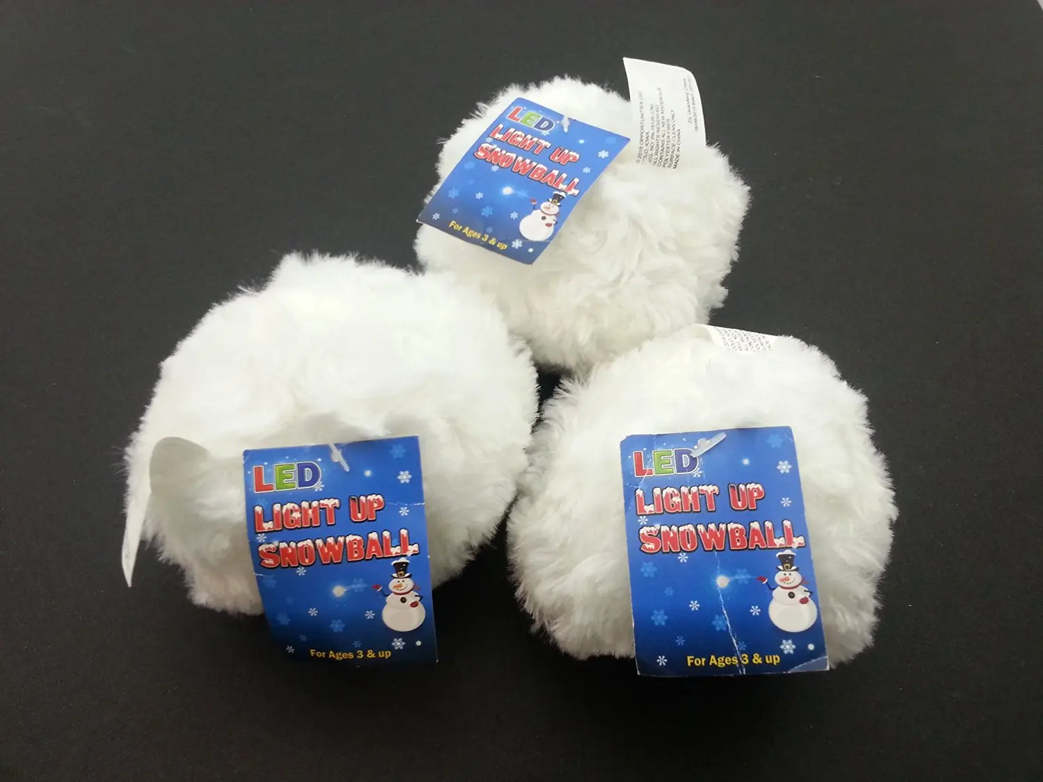 light up plush snowballs