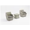 Garden Poly Rattan Wicker Furniture Set of 3 Coffee Table Set