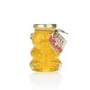 customize unique bear shape 250ml 8oz glass fancy honey jar with gold lids for candy wedding party favors gift promotion 120ml