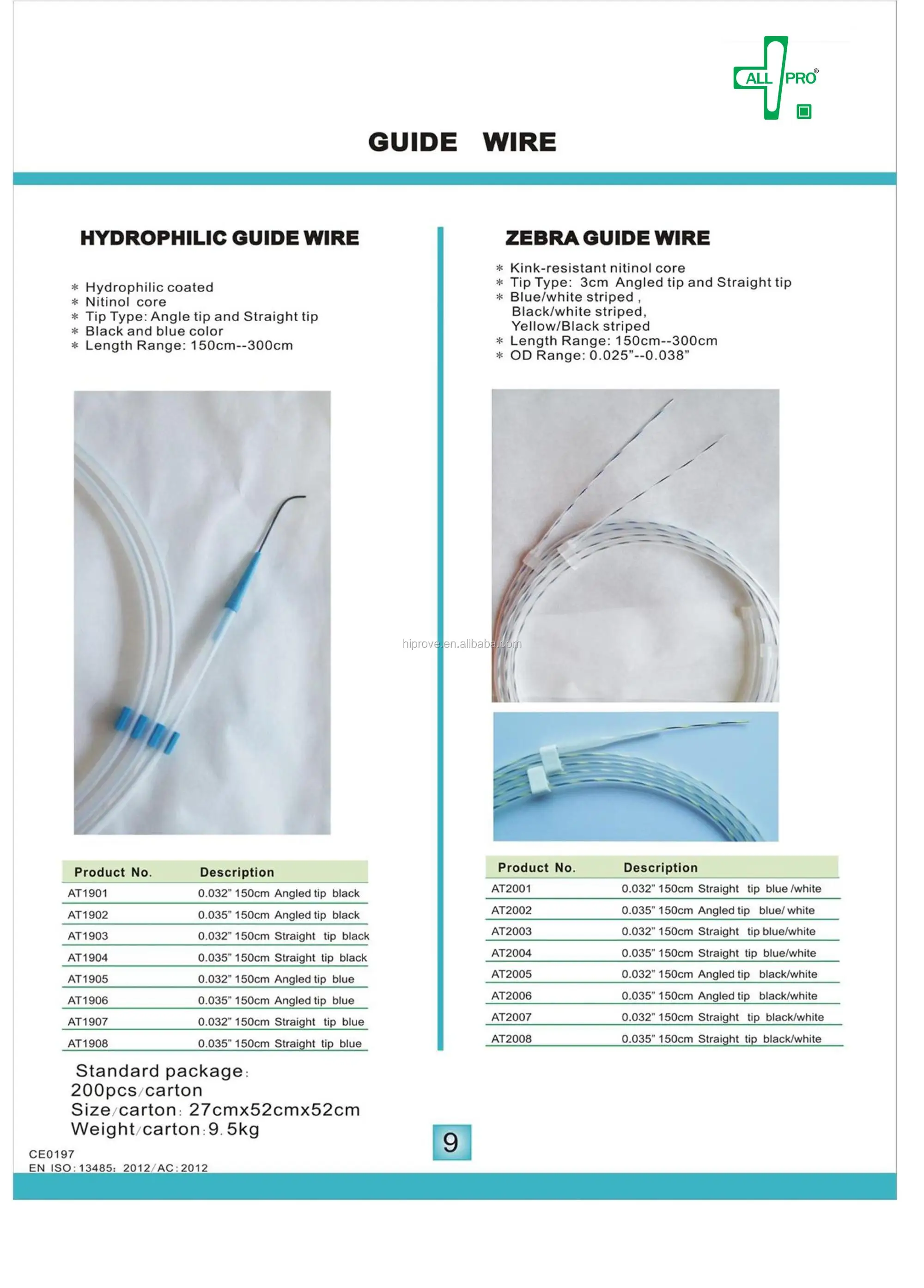 Medical Ptfe Angiography Zebra Guide Wire With Ce Approval Buy