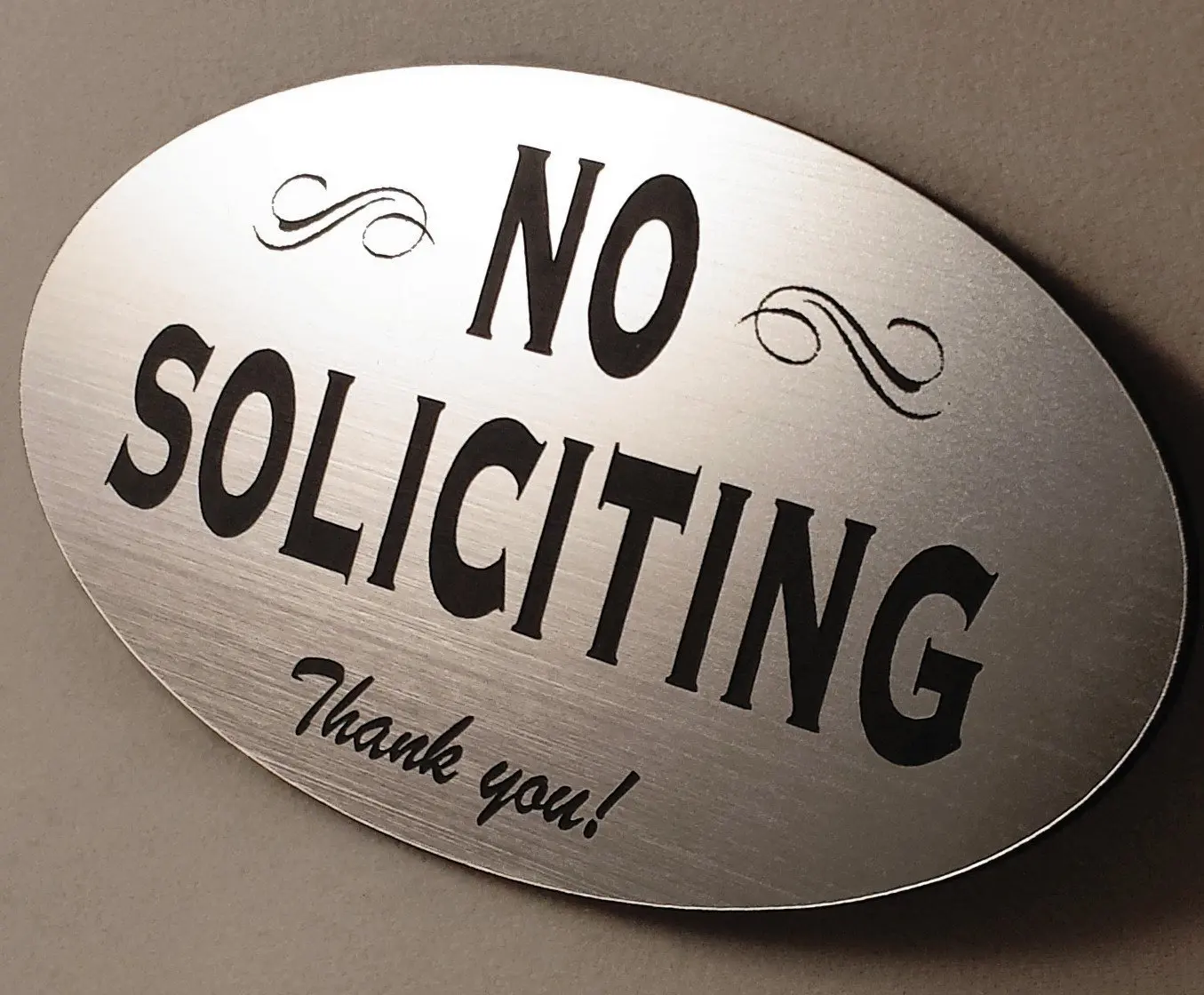 Outdoor no soliciting sign
