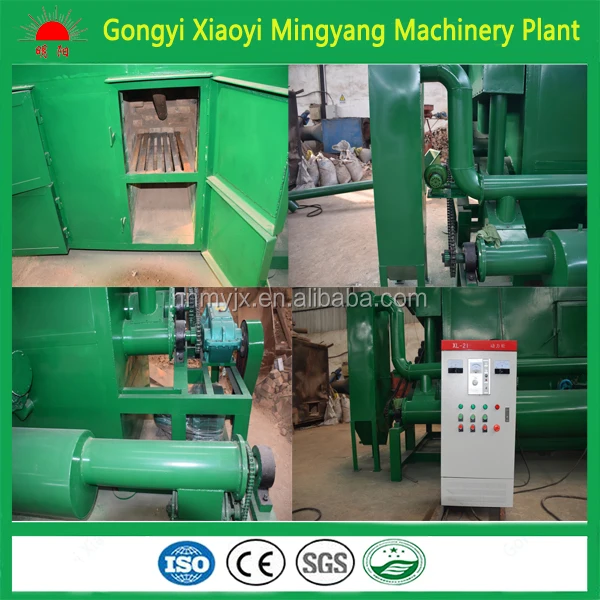 continuous wood sawdust torrefaction bioenergy charcoal making machine