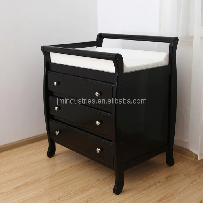 Walnut Nz Pine 3 Drawers Baby Change Table Dresser Buy Baby