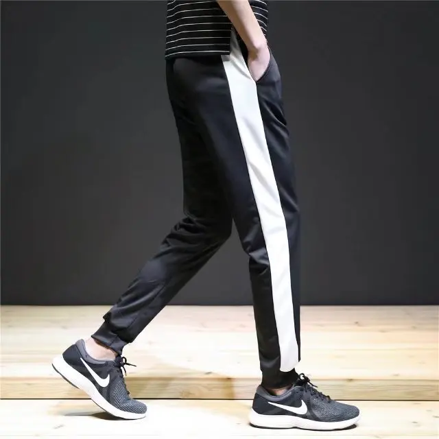 men's black chino joggers