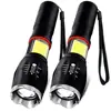 High Lumens strong light tactical supplier Rechargeable Tactical COB Zoomable 6 Modes Handheld Flashlight led light