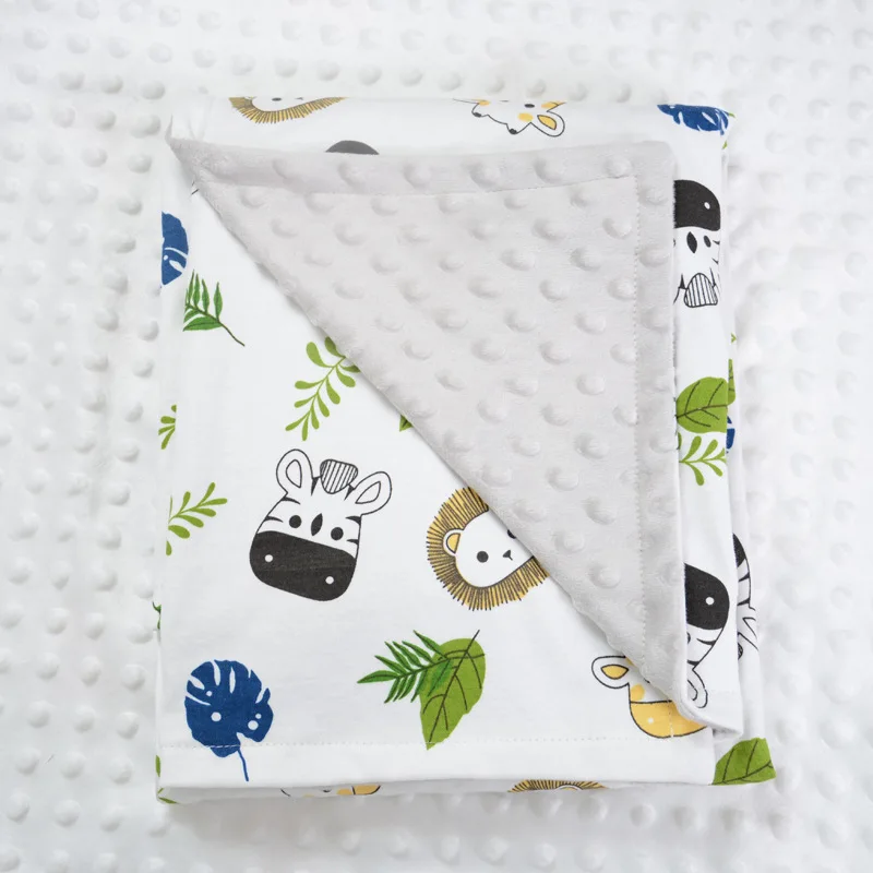 minky dot baby blanket