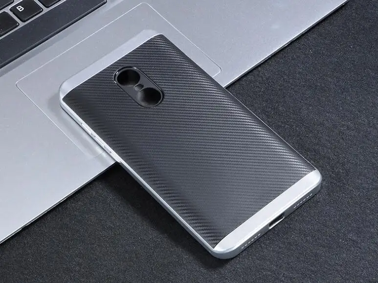 2017 New Arrival Shockproof Carbon Fiber Case Cover for Redmi note 4 TPU+PC case for Redmi note 4