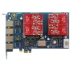 4 Ports with 4 FXO for support asterisk PCIe interface