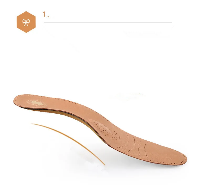 Factory Outlet Large Stock Custom Genuine Leather Shoe Padded Insoles