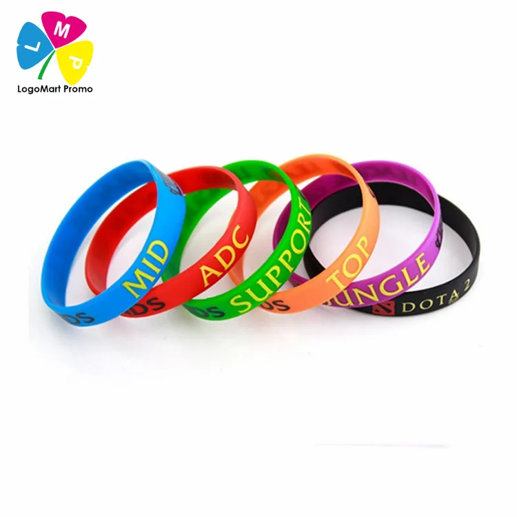 Oem Wholesale Silicone Wristband Mixed Colors Solid Rubber Bracelets