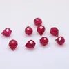 Top drilled gemstones teardrop synthetic corundum faceted ruby beads
