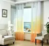 Quality assurance exported soft orange gradient sheer window curtain