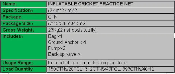 kookaburra cricket bats(R-01 INFLATABLE PORTABLE CRICKET PRACTICE NET )