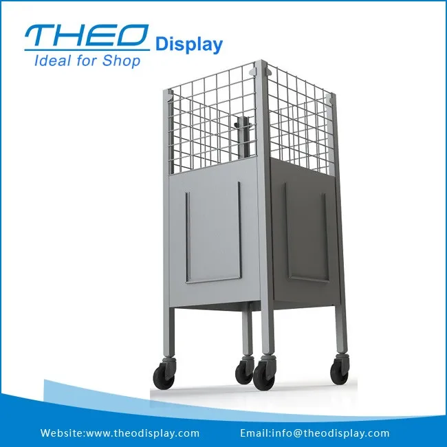 Fashional Wire Supermarket Metal Display Dump Bin With Wheels Buy Display Dump Bin,Dump Bin