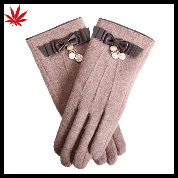 HOT SALE! Elegant fashion women warm wool gloves flower fringes
