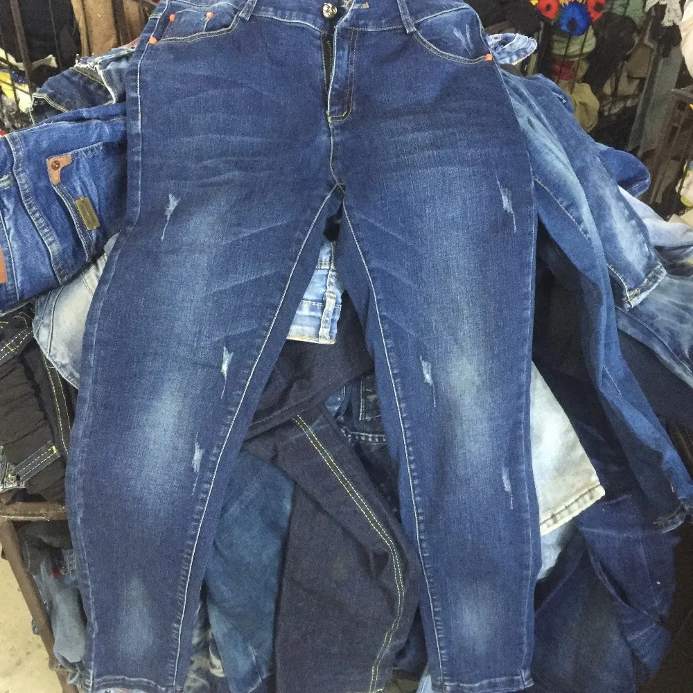 批发牛仔裤裤子夏季二手衣服成人出口二手服装公斤