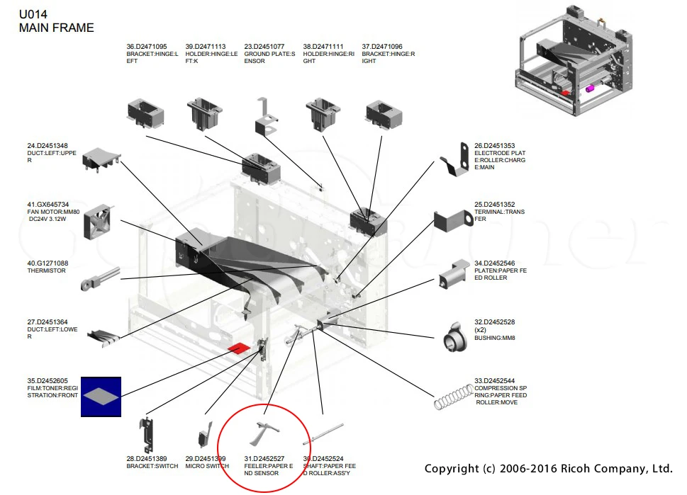 Ricoh mp 2014ad сетевая карта