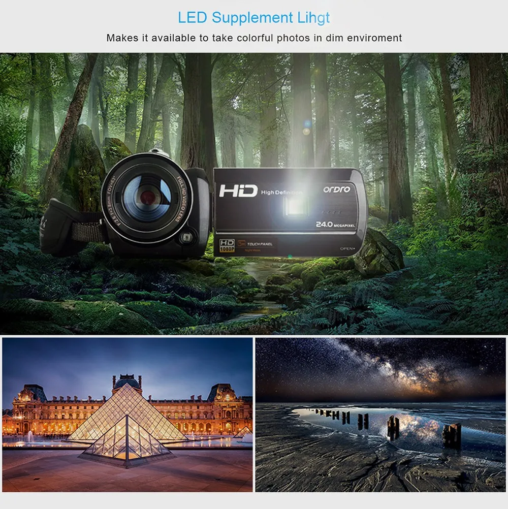 Full Hd 1080p 24mp 18x Digital Zoom Wifi Video Camera Infrared Camera