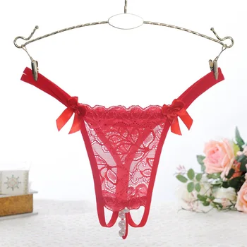 2017 High Fashion Crotch Open Beaded Sexy Pearl G-string Panty - Buy ...