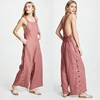 Chinese clothing manufacturers 100% Linen Custom Make Summer Women Jumpsuit
