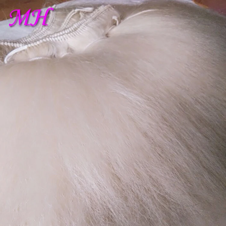 Yak Hair Raw Wefted Yak Hair White Yaki Style For Drama Beard And Clown