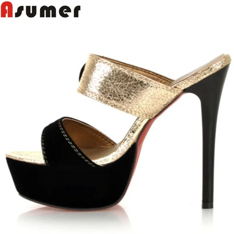 black and gold platform shoes