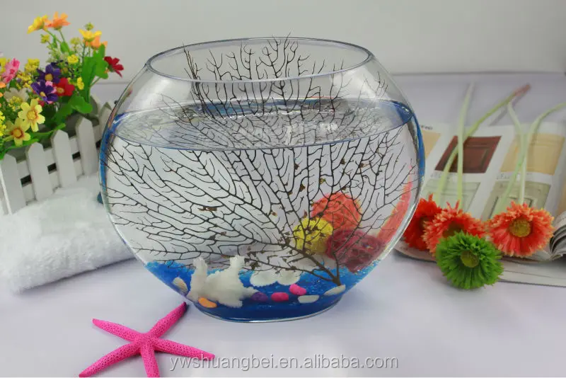 Wholesale Customize Round Glass Aquarium Fish Bowl Tank For Ornamental