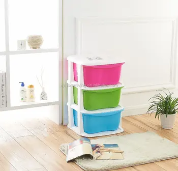 Colorful Plastic Drawer Storage Box Children Toys Household
